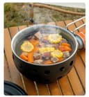 موقد غاز للرحلات مع مقلاة ستانلس ستيل مدمجة 2300 واط Outdoor Portable Gas Stove Nonstick Cooking frying pan - 723455