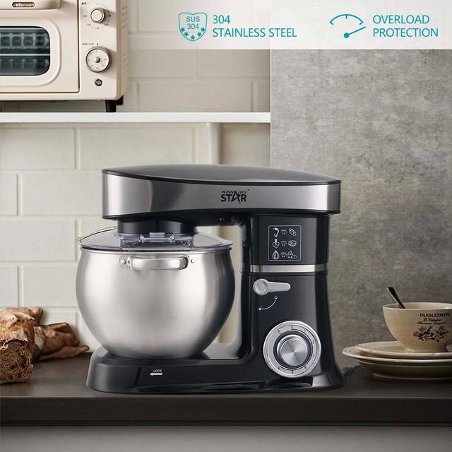 عجانة كهربائية كبيرة وينينج ستار 6 لتر 1200 واط Winning Star Kitchen Stand Mixer for Baking
