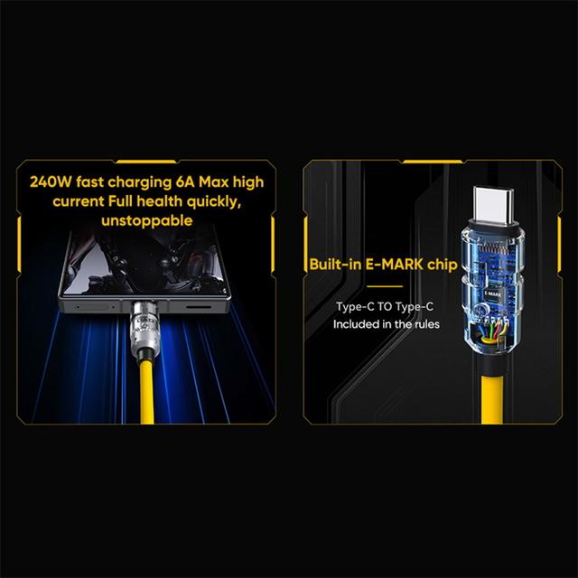 وصلة شاحن تايب سي ريد ماجيك 1.5 متر 240 واط Redmagic Type-C To Type-C Charging Cable