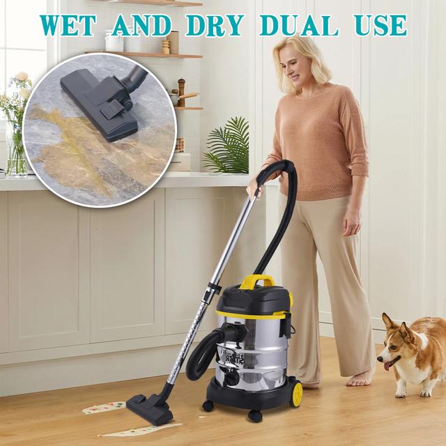 Winning Star Stainless Steel Dry/Wet Vacuum Cleaner 1600W 25L 16kPa