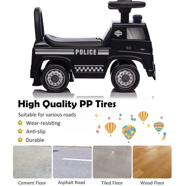 سيارة دفع مرسيدس بنز أكتروس لإطفاء الحرائق باللون الأسود من شركة مايتس  Myts Mercedes Benz Actros Fire Fighting Push Car Black