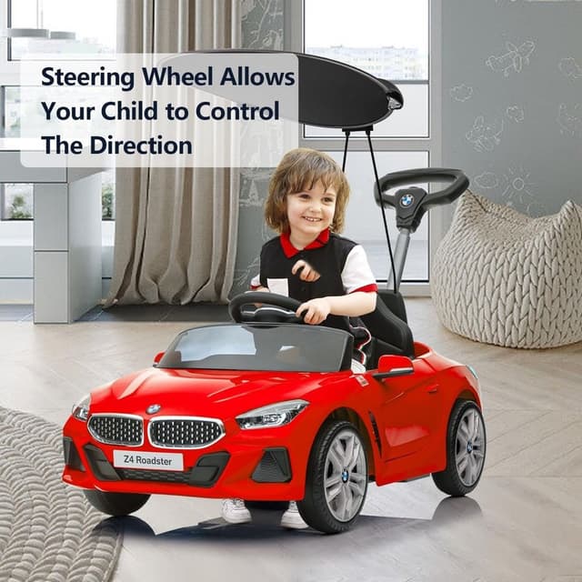 Myts Sports BMW Z4 push car with shade for kids Red