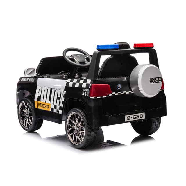 سيارة شرطة 12 فولت للأطفال باللون الأبيض من شركة مايتس Myts 12 Volts Police cruiser for Kids- White