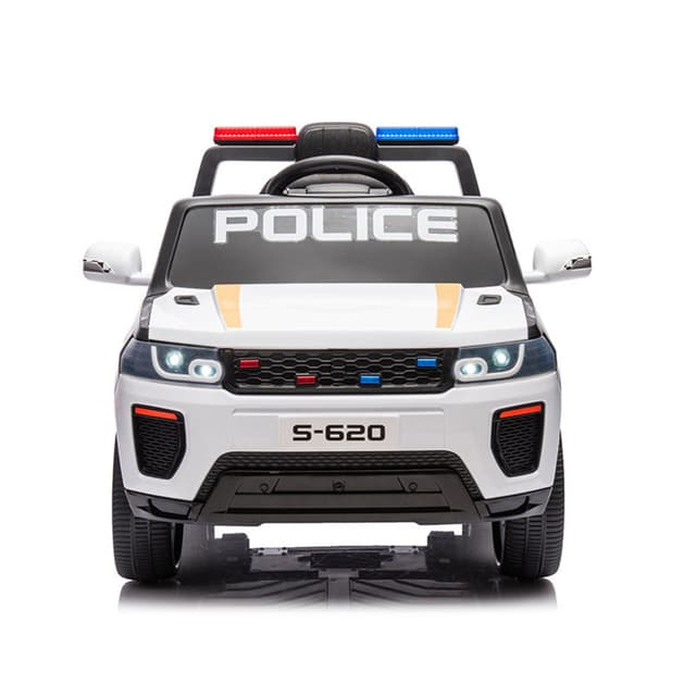 سيارة شرطة 12 فولت للأطفال باللون الأبيض من شركة مايتس Myts 12 Volts Police cruiser for Kids- White