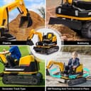 Myts Mini Engineer Remote Control Ride-On Excavator for Kids - Yellow
