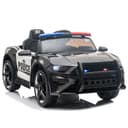 سيارة شرطة كهربائية للأطفال بقوة 12 فولت باللون الأسود من شركة مايتس Myts 12 Volts Kids Police Kids electric Car Black