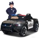 سيارة شرطة كهربائية للأطفال بقوة 12 فولت باللون الأسود من شركة مايتس Myts 12 Volts Kids Police Kids electric Car Black