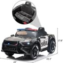 سيارة شرطة كهربائية للأطفال بقوة 12 فولت باللون الأسود من شركة مايتس Myts 12 Volts Kids Police Kids electric Car Black