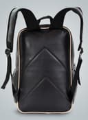 Para John 16Inch Genuine Leather Backpack - Black