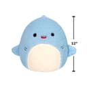 12 inch Fuzzamallow Medium Plush Davie Blue Shark Officially Licensed Kellytoy Plush Toy Colorful Soft Gift for Kids Girls & Boys Washable Squishy Stuff Toy Multicolor All Age - 715910