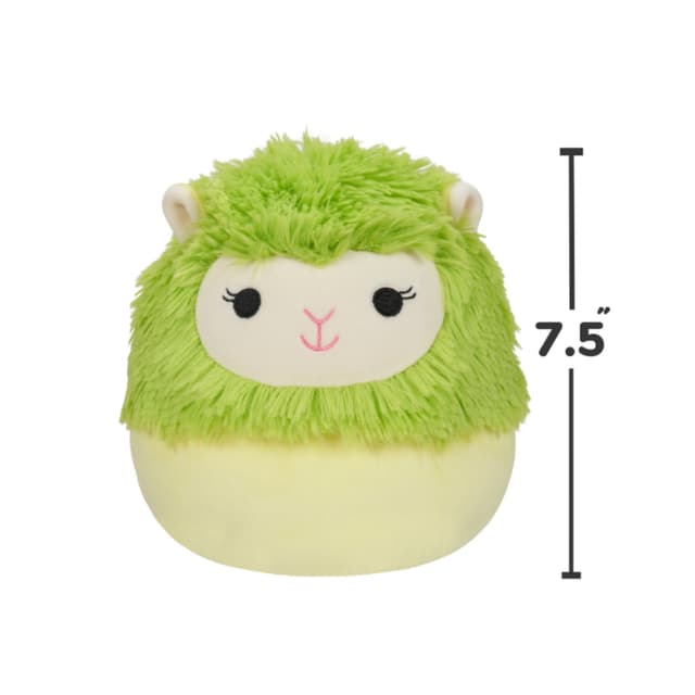 7.5 inch Little Plush Cavaleri Lime Green Alpaca Officially Licensed Kellytoy Plush Toy Colorful Soft Gift for Kids Girls & Boys Washable Squishy Stuff Toy Multicolor All Age - 715922