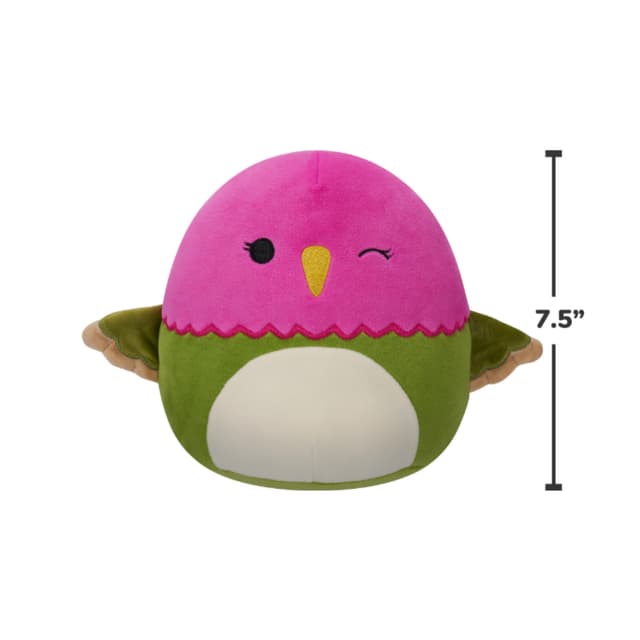 7.5 inch Little Plush Na Ima Pink N Green Hmngbrd Officially Licensed Kellytoy Plush Toy Colorful Soft Gift for Kids Girls & Boys Washable Squishy Stuff Toy Multicolor All Age - 715941