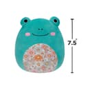 7.5 inch Little Plush Robert Aqua Frog with Floral Belly Officially Licensed Kellytoy Plush Toy Colorful Soft Gift for Kids Girls & Boys Washable Squishy Stuff Toy Multicolor All Age - 715949