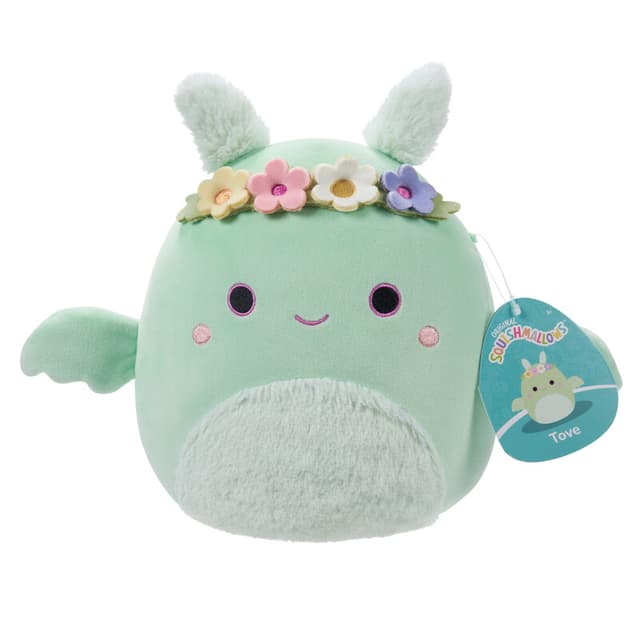 Squishmallows Little Plush 7.5 inch Tove Mint Green Mothman with Flower Crown and Fuzzy Belly Officially Licensed Kellytoy Plush Toy Colorful Soft Gift for Kids Girls & Boys Washable Squishy Stuff Toy Multicolor All Age