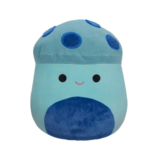 دمية محشوة للأطفال فطر 12 بوصة أزرق سماوي سكويشمالوز Squishmallows Ankur Teal Mushroom with Blue Fuzzy Spots and Belly Plush Toy