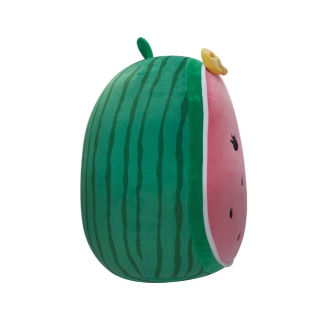 12 inch Medium Plush Wanda Pink Watermelon with Seeds and Bow Officially Licensed Kellytoy Plush Toy Colorful Soft Gift for Kids Girls & Boys Washable Squishy Stuff Toy Multicolor All Age