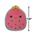 12 inch Medium Plush Wanda Pink Watermelon with Seeds and Bow Officially Licensed Kellytoy Plush Toy Colorful Soft Gift for Kids Girls & Boys Washable Squishy Stuff Toy Multicolor All Age