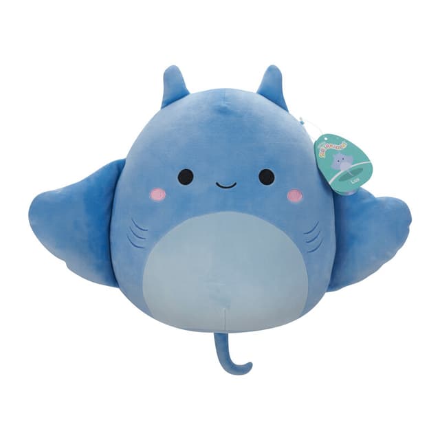 Squishmallows Medium Plush 12 inch Lux Blue Manta Ray Officially Licensed Kellytoy Plush Toy Colorful Soft Gift for Kids Girls & Boys Washable Squishy Stuff Toy Multicolor All Age