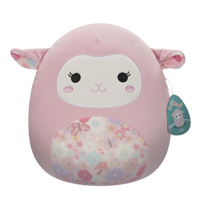 Squishmallows Medium Plush 12 inch Lala Pink Lamb with Floral Ears and Belly Officially Licensed Kellytoy Plush Toy Colorful Soft Gift for Kids Girls & Boys Washable Squishy Stuff Toy Multicolor All Age