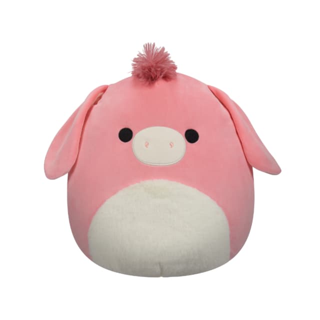 دمية محشوة للأطفال بشخصية حمار 14 بوصة وردي سكويشمالوز Squishmallows Donkey Plush Toy