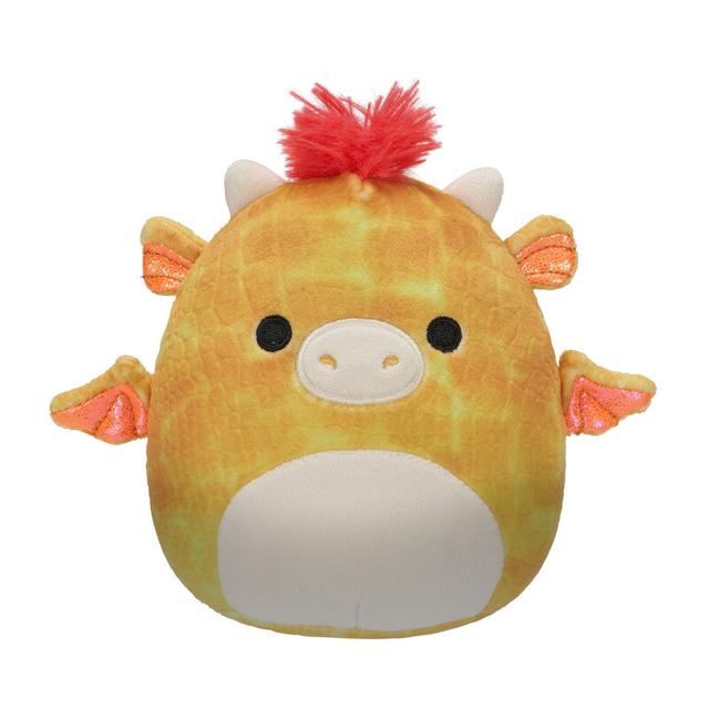 Squishmallows Little Plush 5 inch Dieric Yellow Textured Dragon with Red Hair Officially Licensed Kellytoy Plush Toy Colorful Soft Gift for Kids Girls & Boys Washable Squishy Stuff Toy Multicolor All Age