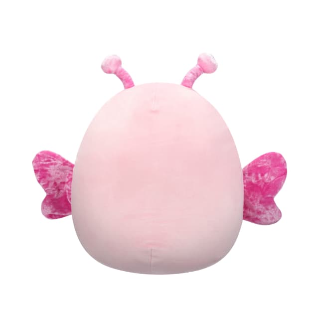 12 inch Medium Plush Light Pink Velvet Butterfly with Pink Belly, Antennas, and Wings Officially Licensed Kellytoy Plush Toy Colorful Soft Gift for Kids Girls & Boys Washable Squishy Stuff Toy Multicolor All Age