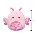 12 inch Medium Plush Light Pink Velvet Butterfly with Pink Belly, Antennas, and Wings Officially Licensed Kellytoy Plush Toy Colorful Soft Gift for Kids Girls & Boys Washable Squishy Stuff Toy Multicolor All Age