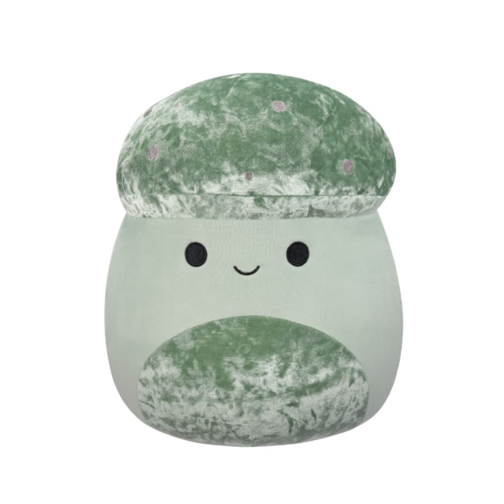 12 inch Medium Plush Light Green Velvet Mushroom with Green Belly and Top Officially Licensed Kellytoy Plush Toy Colorful Soft Gift for Kids Girls & Boys Washable Squishy Stuff Toy Multicolor All Age