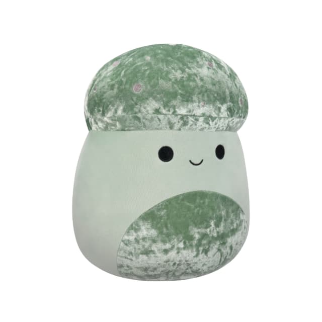 12 inch Medium Plush Light Green Velvet Mushroom with Green Belly and Top Officially Licensed Kellytoy Plush Toy Colorful Soft Gift for Kids Girls & Boys Washable Squishy Stuff Toy Multicolor All Age - 715827