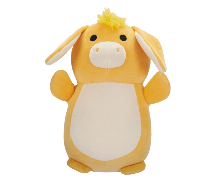 10 inch Medium Plush Gavyn Yellow Donkey Hugmee Officially Licensed Kellytoy Plush Toy Colorful Soft Gift for Kids Girls & Boys Washable Squishy Stuff Toy Multicolor All Age