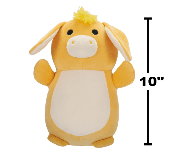 10 inch Medium Plush Gavyn Yellow Donkey Hugmee Officially Licensed Kellytoy Plush Toy Colorful Soft Gift for Kids Girls & Boys Washable Squishy Stuff Toy Multicolor All Age