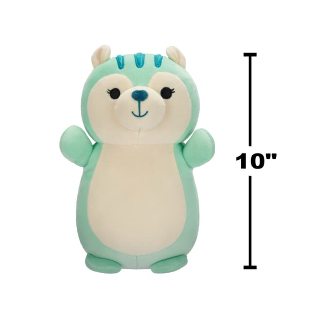 10 inch Medium Plush Erma Mint Green Squirrel Hugmee Officially Licensed Kellytoy Plush Toy Colorful Soft Gift for Kids Girls & Boys Washable Squishy Stuff Toy Multicolor All Age - 715854