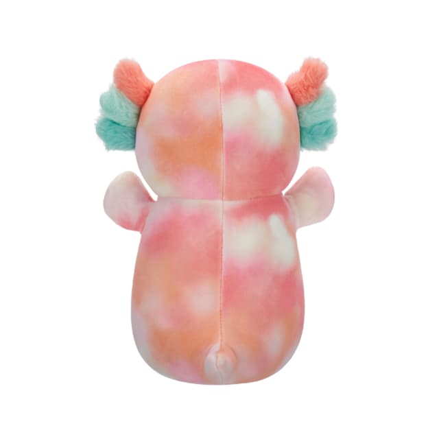 14 inch Large Plush Aksel Peach Tie-Dye Axolotl Hugmee Officially Licensed Kellytoy Plush Toy Colorful Soft Gift for Kids Girls & Boys Washable Squishy Stuff Toy Multicolor All Age - 715878