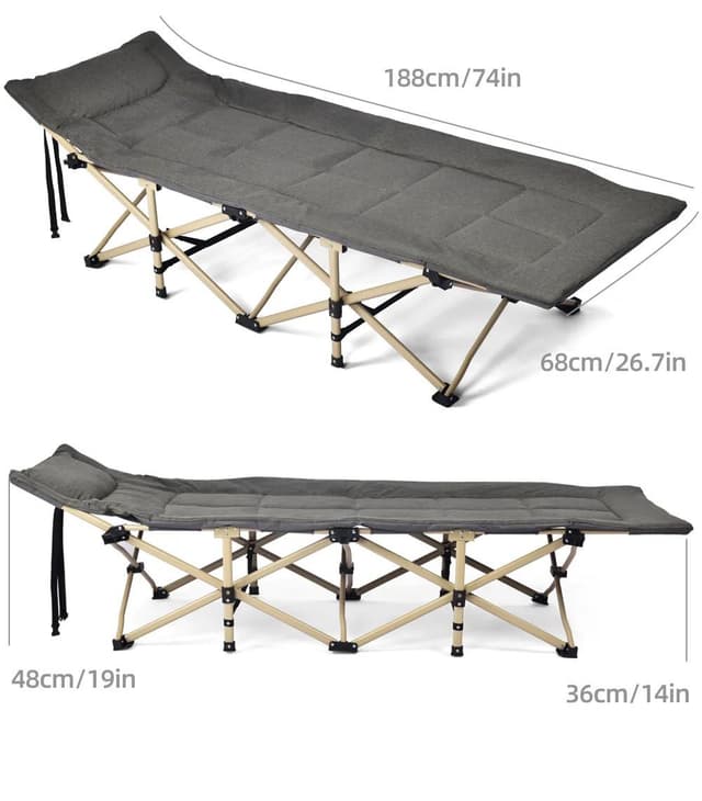 سرير متنقل قابل للطي​ للرحلات Folding Outdoor Camping Bed