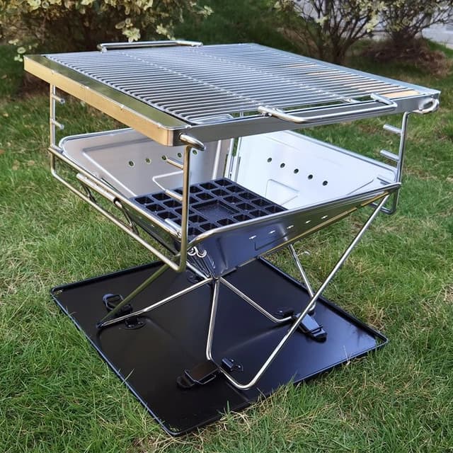 منقل شوي شواية فحم متنقلة قابلة للطي Portable Camping BBQ Grill