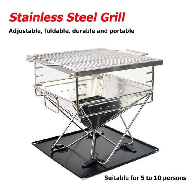 منقل شوي شواية فحم متنقلة قابلة للطي Portable Camping BBQ Grill