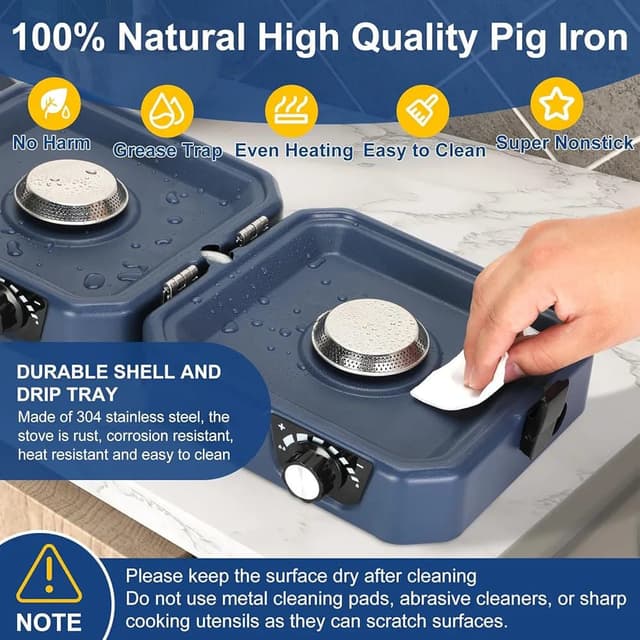 موقد غاز صغير للرحلات قابل للطي 6000 واط Foldable Camping Stove