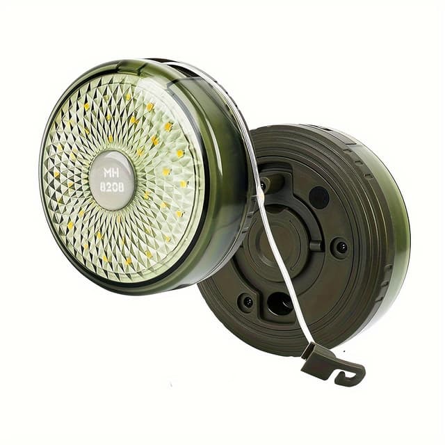 سلسلة اضاءة زينة مع مصباح ليد مدمج للرحلات Rechargeable Outdoor Camping Light String