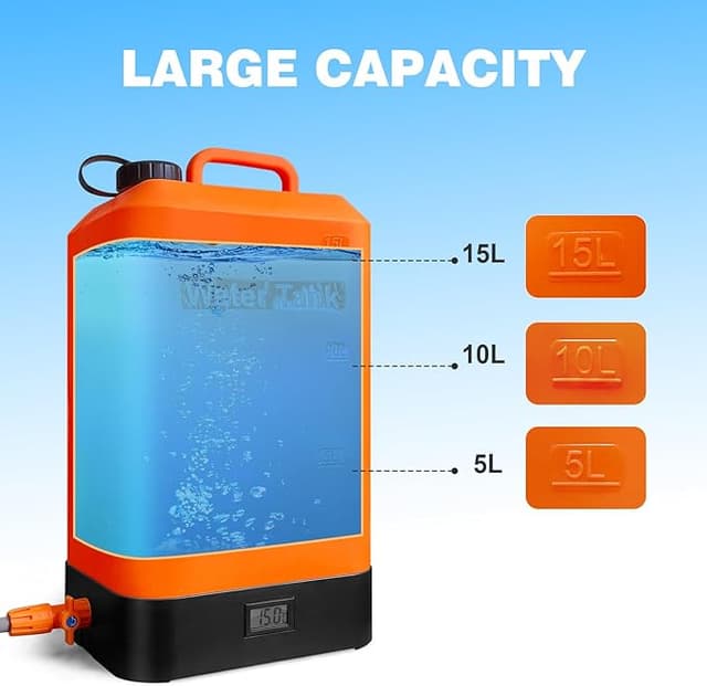 Portable Outdoor Shower 15L Gallon Silicone Water Tank - 716243