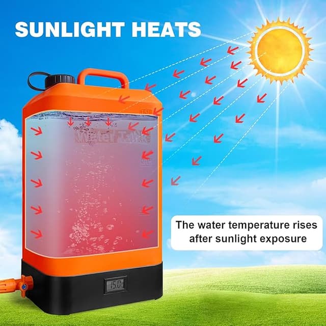 Portable Outdoor Shower 15L Gallon Silicone Water Tank - 716244