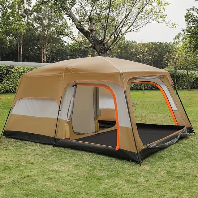 Toby's Medium Khaki Camping Tent 6-8 Person - 718842