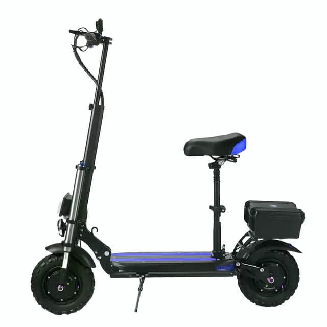 سكوتر كهربائي بكرسي​ للكبار قابل للطي ميجا ستار أزرق 80 كم/س 6000 واط Megastar Megawheels Folding Adult Electric Scooter