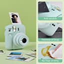O Ozone Silicone Case for Fujifilm Instax Mini 12 Instant Camera Case Soft Protective Camera Cover with Adjustable Shoulder Strap - Mint Green