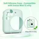 O Ozone Silicone Case for Fujifilm Instax Mini 12 Instant Camera Case Soft Protective Camera Cover with Adjustable Shoulder Strap - Mint Green