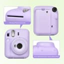 O Ozone Silicone Case for Fujifilm Instax Mini 12 Instant Camera Case Soft Protective Camera Cover with Adjustable Shoulder Strap - Lilac Purple