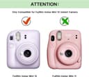 O Ozone PU Leather Camera Case for Fujifilm Instax Mini 12 Instant Camera Protective Camera Cover with Adjustable Shoulder Strap - Blossom Pink