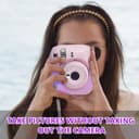 غطاء حماية للكاميرا مع حزام كتف قابل للتعديل لكميرا فوجي فيلم انستاكس ميني وردي لامع   أو  أوزون O Ozone Protective Camera Case for Fujifilm Instax Mini 12 Instant Camera PU Leather Camera Cover with Adjustable Shoulder Strap  Shiny Pink