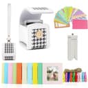 O Ozone 4-in-1 Accessories Set Compatible with Fujifilm Instax Pal Including Camera Case with Wrist Strap /Photo Clips/Photo Frame/Hanging String/Stickers/ Mini Tabletop Tripod- White