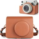 O Ozone Camera Case Compatible with Instax Wide 400 Camera, PU Leather Protective Carrying Camera Bag for Fuji Instax Wide 400 Instant Camera with Adjustable Shoulder Strap- Brown