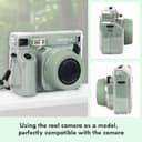 O Ozone Clear Case Compatible with Fujifilm Wide 400 Instant Camera - Hard PVC Protective Carrying Camera Bag for Fuji Wide 400 , Protective Case with Adjustable Shoulder Strap- Clear